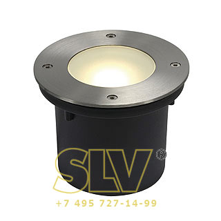230170 WETSY LED DISK 300 ROUND светильник встраиваемый IP67 c LED 9Вт, 2700K, 300lm, сталь SLV