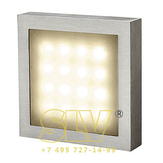 230252 AITES 16 LED светильник накладной IP23 1,5Вт, алюминий / LED тепло-белый SLV