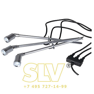 230281 LED OUTDOOR SPIKE SET набор из 3-х светильников IP44 с PowerLED 1Вт и блока питания, алюминий SLV 230281 LED OUTDOOR SPIKE SET набор из 3-х светильников IP44 с PowerLED 1Вт и блока питания, алюминий SLV