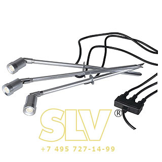 230282 LED OUTDOOR SPIKE SET набор из 3-х светильников IP44 с белым теплым PowerLED 1Вт, алюминий SLV 230282 LED OUTDOOR SPIKE SET набор из 3-х светильников IP44 с белым теплым PowerLED 1Вт, алюминий SLV